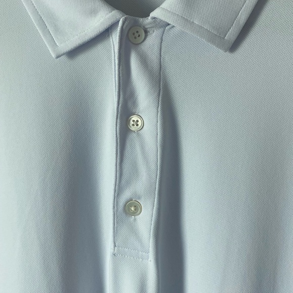 J.McLaughlin Men’s Short Sleeve Peak Performance White Polo Shirt Size Large - Picture 13 of 14